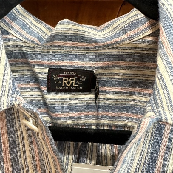 RRL Double RL by Ralph Lauren Women’s Striped Button Up - Picture 4 of 6